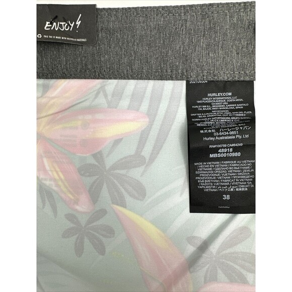 Men’s Hurley Phantom Classic 18" Boardshorts Stretch Aura Green Size 38 New - Picture 16 of 16